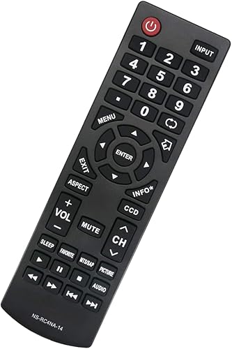 GHUST NS-RC4NA-14 - Mando a distancia de repuesto universal para Insignia TV NS-42D40SNA14 NS-42D510NA15 NS-42D510NA15A NS-46D400NA14 NS-46D40SNA14