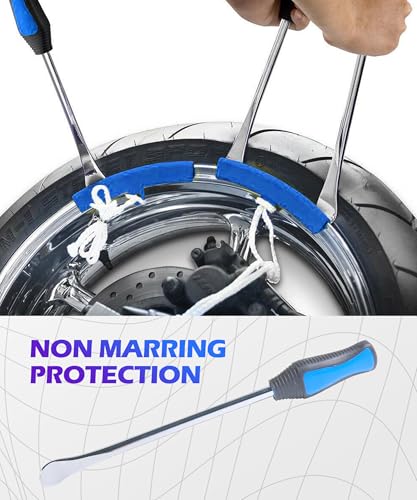 Image of SCUARI Motorcycle Tire Changer,Car Accessories Motorcycle Tire Spoons,Dirt Bike Tire Changing Spoons Tool Lever Steel Spoons Kit,Suitable for Motorcycles,Bicycles,Off-Road Vehicles,Scooters