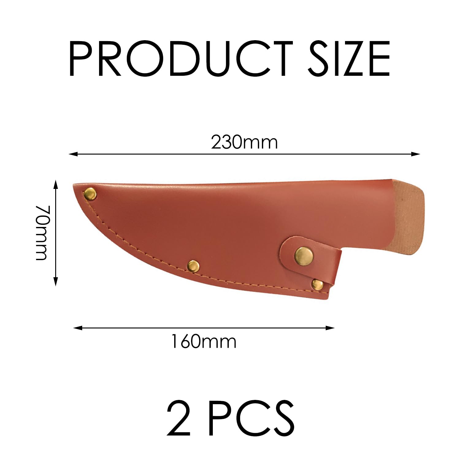 Funda Para Cuchillo De Deshuesar de 2 Piezas, Cuero PU, Portátil
