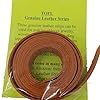 TOFL 1 Inch Wide x 72” (6 Feet) Long Thick Leather Strips for Crafts | 1/16" Thick (4-5oz) | Leather Strapping for Craft Supplies, Bags, Belts, Jewelry | Orange #4