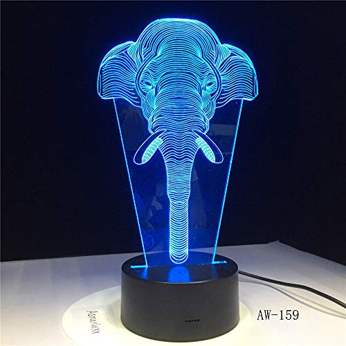 Preisvergleich Produktbild Erstaunliche Elefant niedlichen Mädchen Nachtlicht 3D LED USB Tischlampe Kinder Geburtstagsgeschenk Nachtzimmer Dekoration