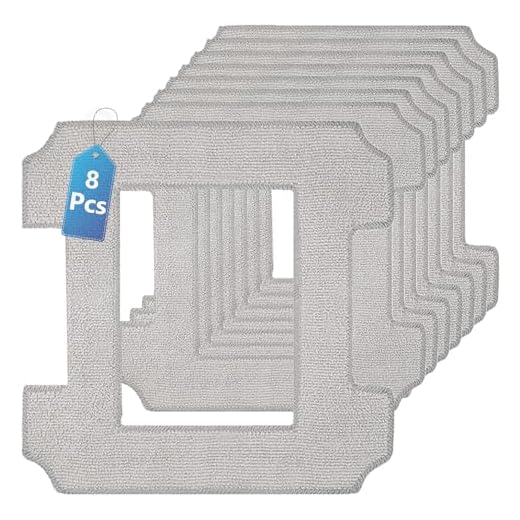 8 Stück Reinigungspad für Ecovacs Winbot W1 Pro / W1 / W2 / W2 Omni Fensterputzroboter, Reinigungstuch Wischmop kompatibel mit Ecovacs Winbot W1/ W2 Wischtücher, Wiederverwendbar & Waschbar