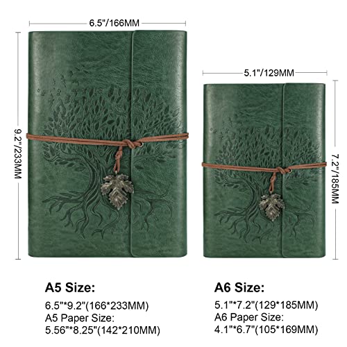 Billtigif A5 Refillable Leather Journal Notebook And 280Pages Refill Paper #TOP1