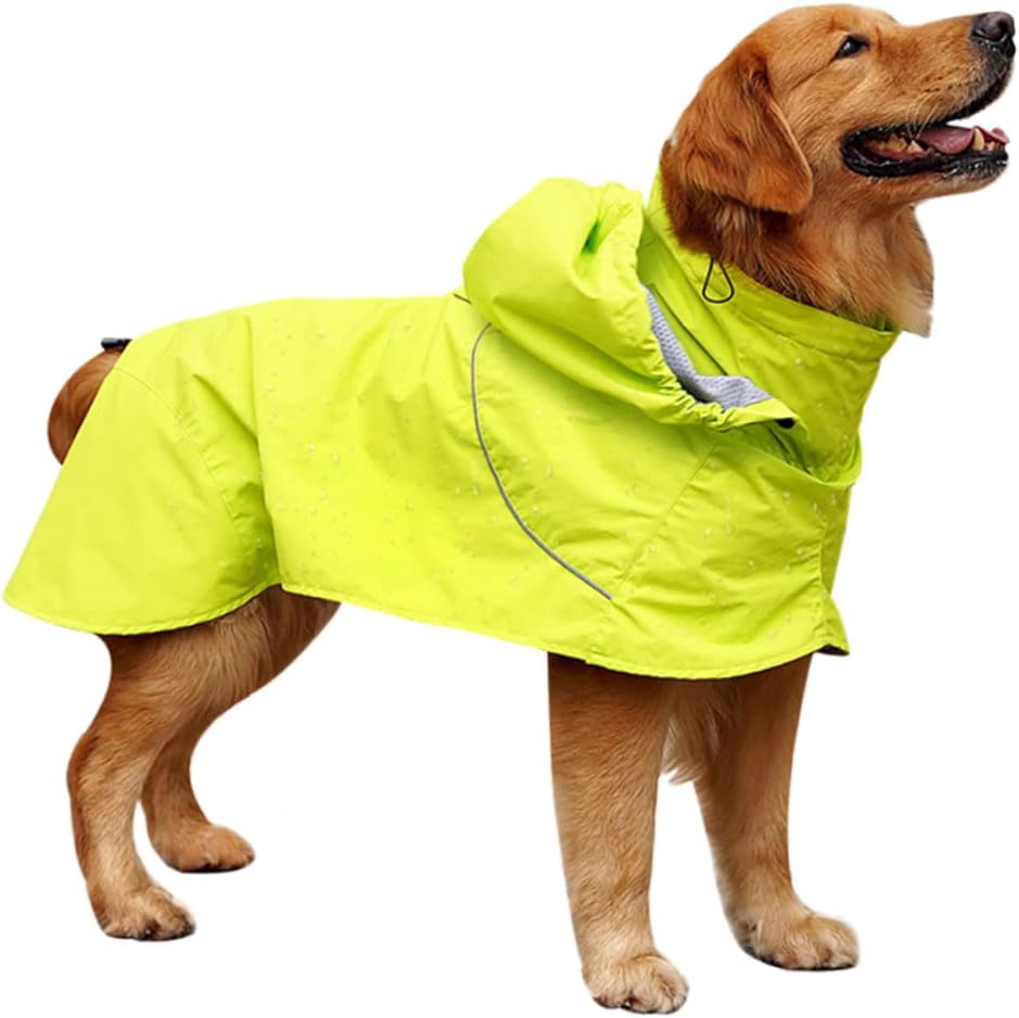 High Collar Dog Rain Coat Nylon Pet Rainwear Dog Rain Slicker Pet Supplies XL