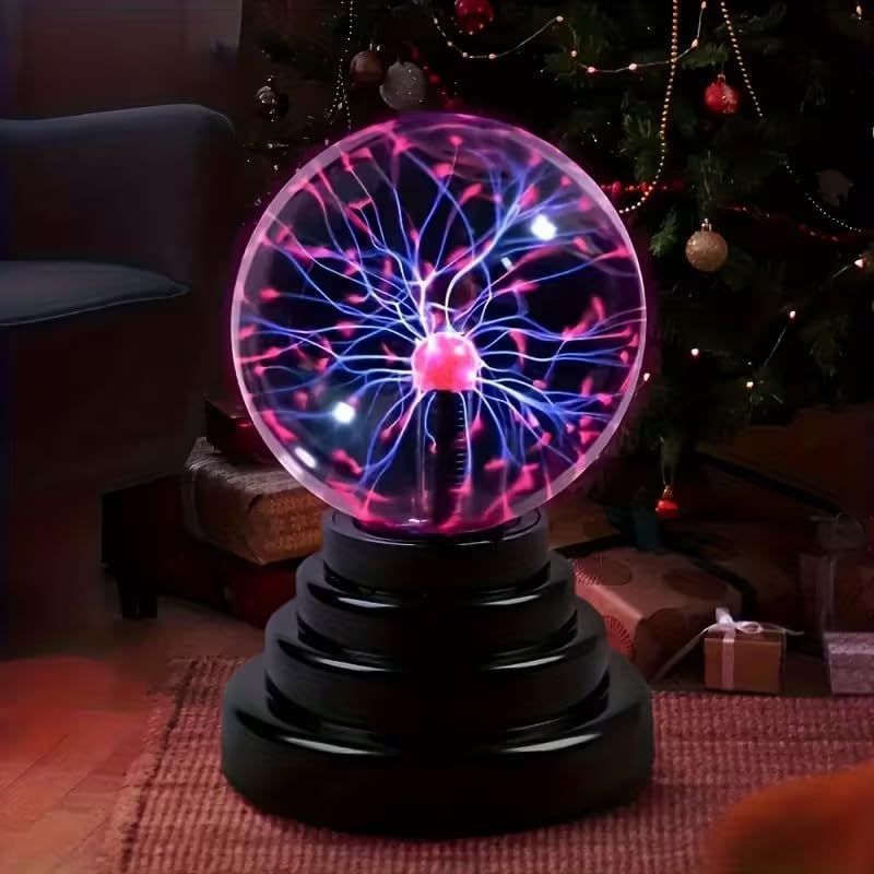 Lámpara de bola de plasma, bola de relámpago eléctrica con globo de electricidad estática, sensible al tacto, alimentada por USB, regalo increíble para fiestas, cumpleaños y vacaciones