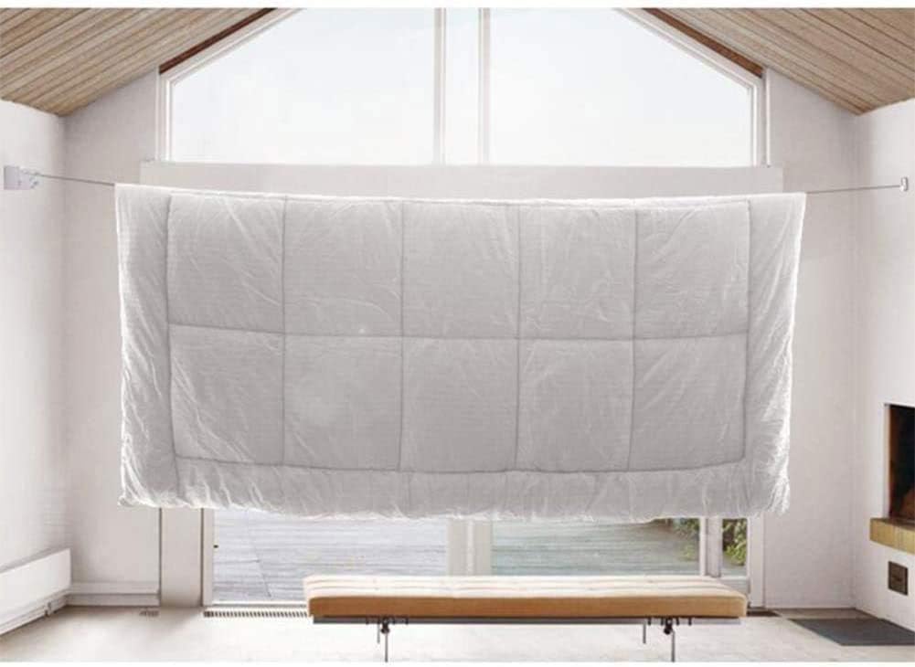 Clothesline Retractable Clothesline ABS Case with Adjustable Stainless Steel Double Rope Wall Mounted Stainless Steel Laundry Line (Color : Black)