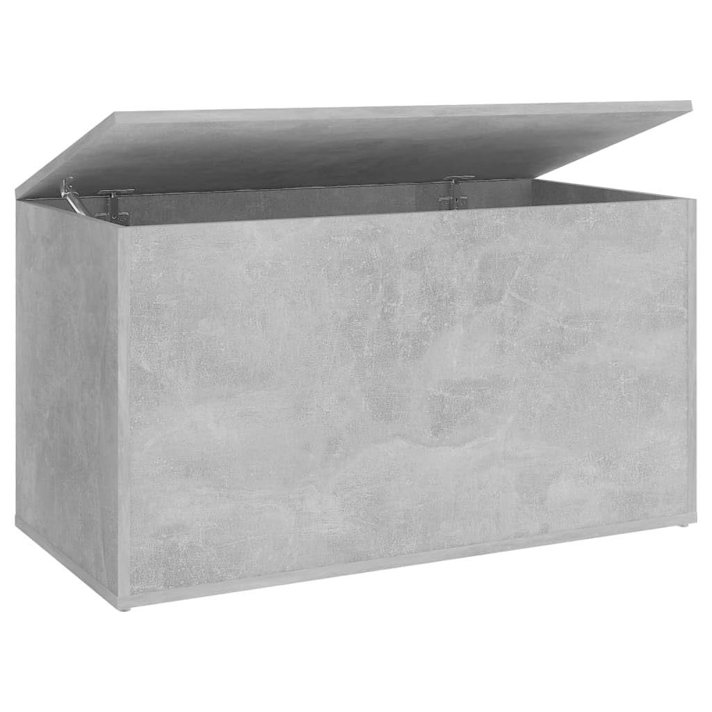 vidaXL Storage Chest Modern Household Furniture Accessories Storage Space Bedding Blanket Box Cabinet Trunk Container Unit Chipboard Concrete Grey โ image 1
