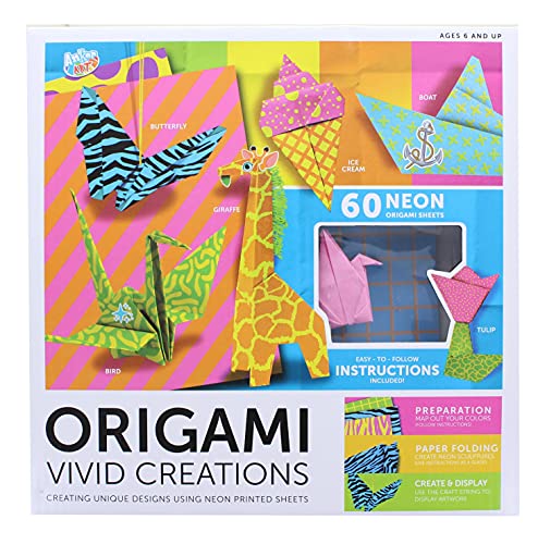 Anker Play Origami Vivid Creations Crafting Kit | 60 Neon Sheets