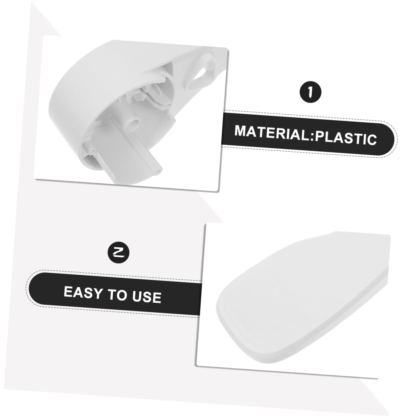 Pedale per Wc Camper Abs Bianco Ricambio per Scarico | Rvs e Camper, Layout Bagno Compatto, Parte di Sostituzione per Manutenzione Impianto