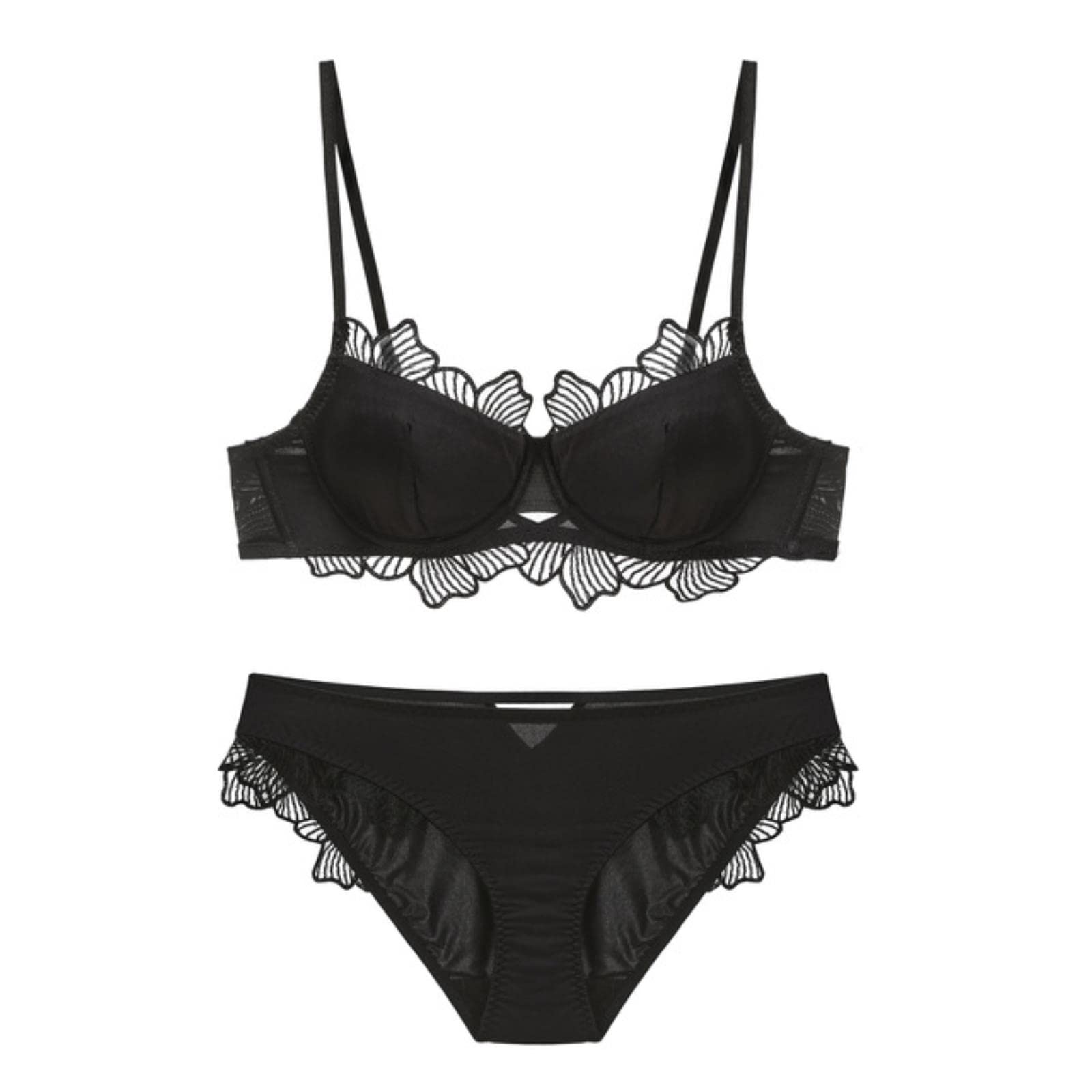 Sujetadores Mujer Sets De Sujetador De Encaje Buque De Estancia Bordado Juegos De Sujetador Francés Y Sinuoso Ropa Interior Transpirable Damas Empuje Up Bras
