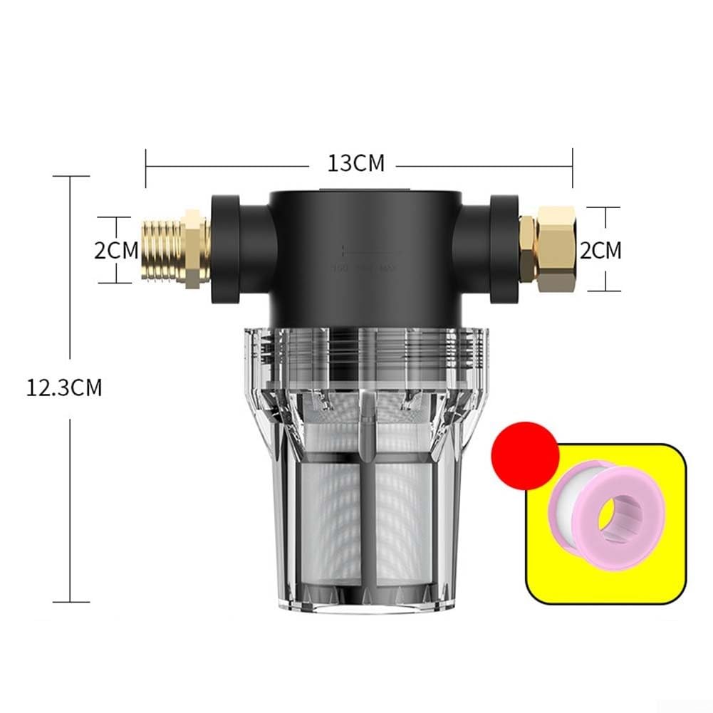 HpLive Gartenschlauch Filter mit 80 Mesh Edelstahlsieb DN15 1/2 Zoll Anschluss Hochdruckreiniger Wasserfilter für Gartenbewässerung