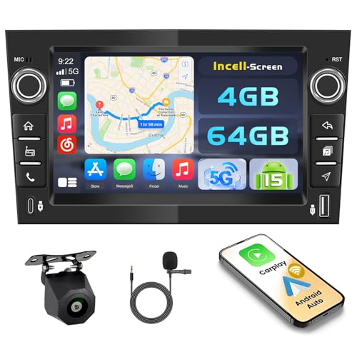 Ohradio 4+64GB Radio Coche Android 15 para Opel Astra Antara Corsa Zafira Meriva Vivaro Combo Signum Tigra con Incell Pantalla táctil 7'',Carplay Android Auto Inalambrico BT/GPS/WiFi/FM/RDS+CAM+Mic
