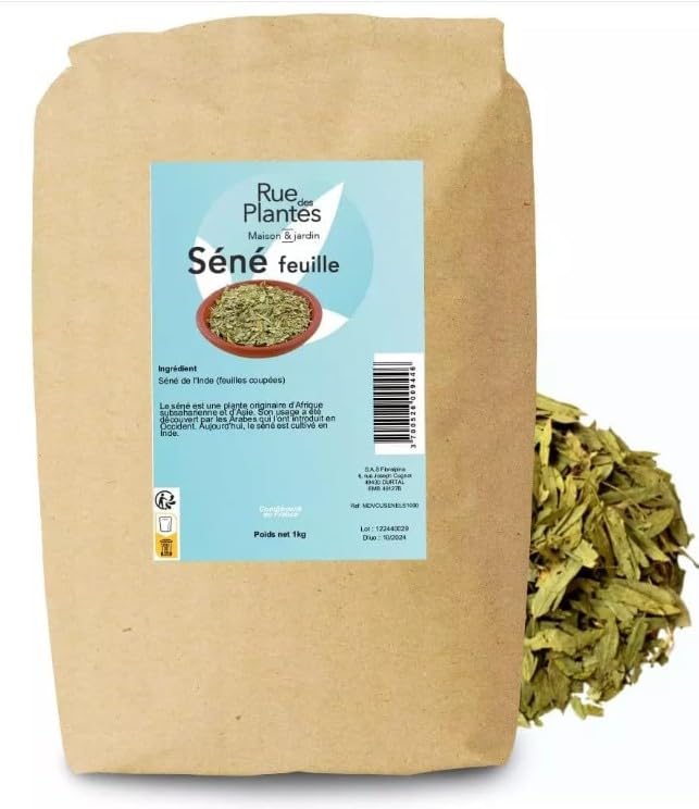 Feuilles de Séné Coupée, Origine Inde - Puissant Purgatif, Laxatif Naturel - Favorise le Transit Intestinal et le Nettoyage du Colon - Tisane Détox |...