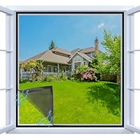 Zanzariera Finestra Regolabile Cinkee 170x180cm - 2 Pezzi, Adesiva, Trasparente, Senza Forare