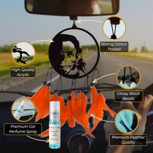Image of Maruti Hanuman Car Hanging Dream Catcher with Free 5 ml Car Perfume Spray