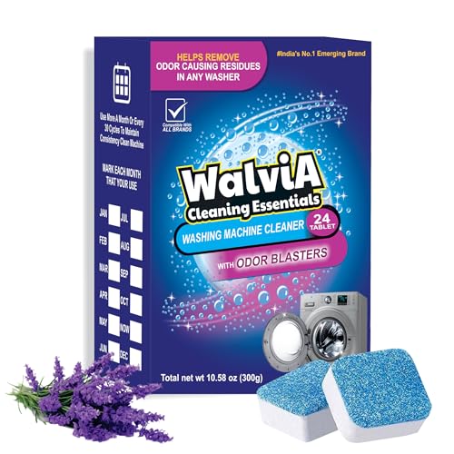 Image of Washing Machine Cleaner Tablets- Clean Inside Drum And Laundry Tub, Deep Cleaning Tablets For Front Loader & Top Load Wash (Purple)