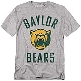 Baylor University Official Bears Logo Unisex Adult T Shirt,Athletic Heather, Medium