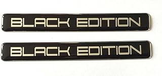 Gelz 2 x 106mm Black Chrome Domed Stickers/Decals