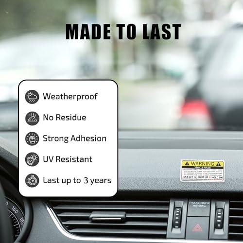 Grit Kulture MOS000001413432416787 Gritkulture Funny Passenger Rules Vehicle Safety Warning Decal Stickers 2 Pack 1.8 Inch X 3.7 Inch Vinyl For Car, Dash, Truck, Window, Tumblers, Graphic Bumper thumb #5
