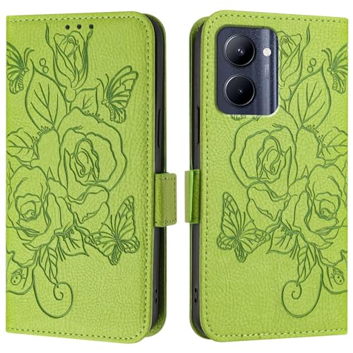 Étui Realme C33 2022/2023 housse portefeuille verte idéale pour vos sorties