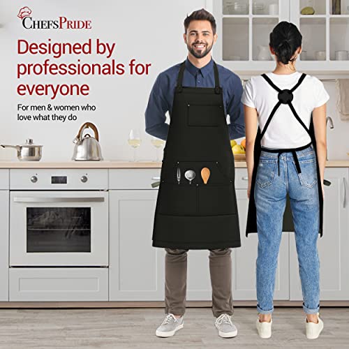 Professional Chef Apron for Men & Women 100 Cotton Adjustable