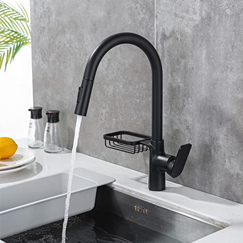 Robinet de cuisine avec douchette et commande unique pour régler l'eau chaude et froide
