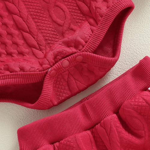 Image of Babieshouse Newborn Baby Boy Clothes Mamas Boy Bear Embroidery Long Sleeve Romper Pants Set Fall Winter Outfits 3-18 Months