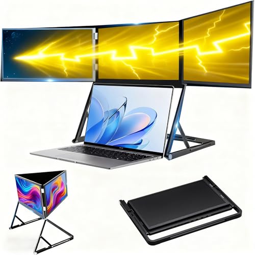 Image of Portable Monitor for Laptop 15.6 inch FHD, Laptop Screen Extender with HDMI USB-C, 360 Adjustable Viewing Angles, Lightweight Travel Display for Office and Remote Work