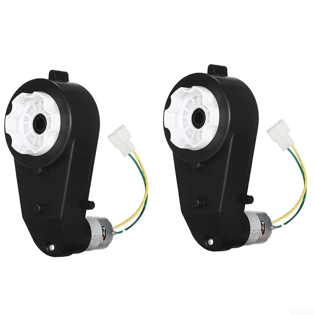 12V RS550 Elektromotor 35000RPM für Kinder Elektroauto Spielzeug - Hochdrehmoment Getriebemotor mit Kabel für Ride On Auto für atv für motorrad Ersatzteil Paar Schwarz