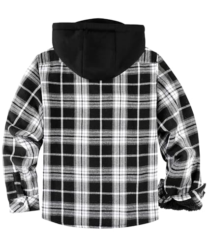 onedog Flannel Jackets for Men Plaid Sherpa Lined Heavyweight Winter Warm Jacket - Image 3