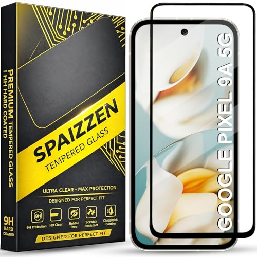 Image of Military-Grade Tempered Glass Screen Protector Compatible for Google Pixel 9a / Google Pixel 9A 5G with Edge to Edge Coverage and Easy Self Installation kit