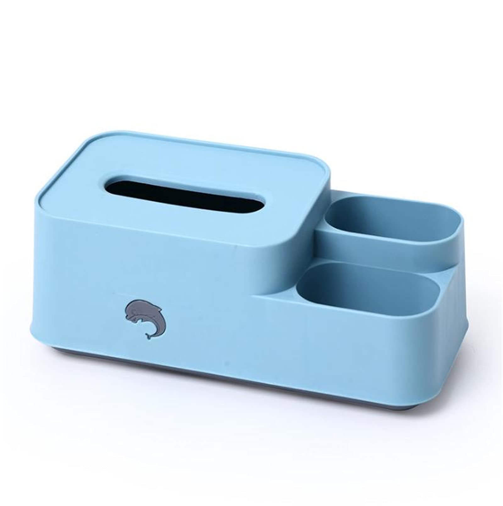 SUNTIRC Creative multifunctional tissue box desktop storage box, bedside frame accessory remote control storage box, bedroom living room dining table tissue box (blue)