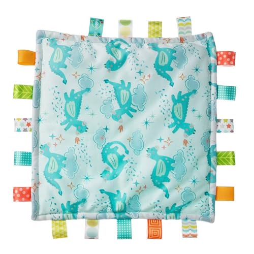 Image of Taggies Lovey for Baby Security Blankets Original Comfy Blanket with Sensory Tags, 12 x 12-Inches, Drax Dragon