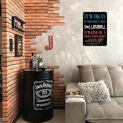 Funny Volleyball Saying Metal Tin Sign Misc Sports Vintage Poster For Home Farm Outdoor Bathroom Restaurant Cafes Bars Club Kitchen Garage Vintage Art Wall Decor Sign 8×12 Inch #TOP2