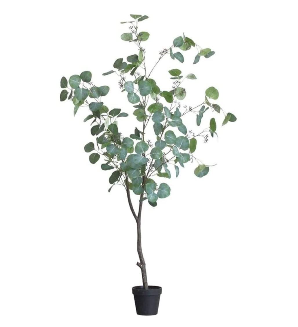 AYCDL Artificial Tree Plants Eucalyptus Artificial Tree In Plastic Pot Plant Fake Tree For Indoor Outdoor Potted Fake For Home Garden Decoration Decoration Artificial,