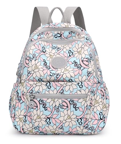 Image of Pealwel Mini Backpack Purse for Women,Small Nylon backpacks for Ladies Backpacks Women Anti Theft Travel Bag (Vine flower)
