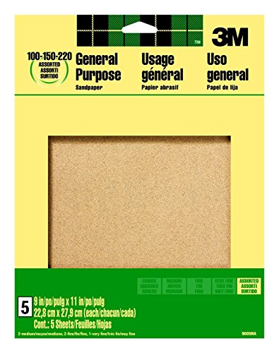 Image of 3M 9005NA 9 inch X 11 inch Assorted Paint, Wood, Metal Sandpaper Sheets