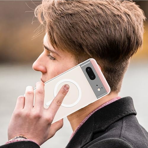 Image of amazon basics Luxury Paper Thin Case Cover for Google Pixel 6A | Matte Finish | Compatible with magsafe | (White, Google Pixel 6A)