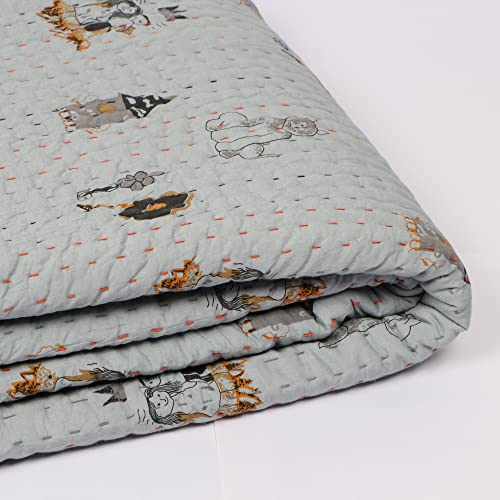 Kantha Quilts bébé INDACORIFY couverture haut de gamme coton - 3
