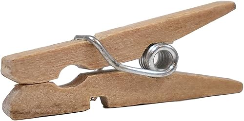 Miniatura 146 de JAM PAPER Wood Clip Clothespins - Small - 7/8 Inch - White - 50 Clothes Pins/Pack