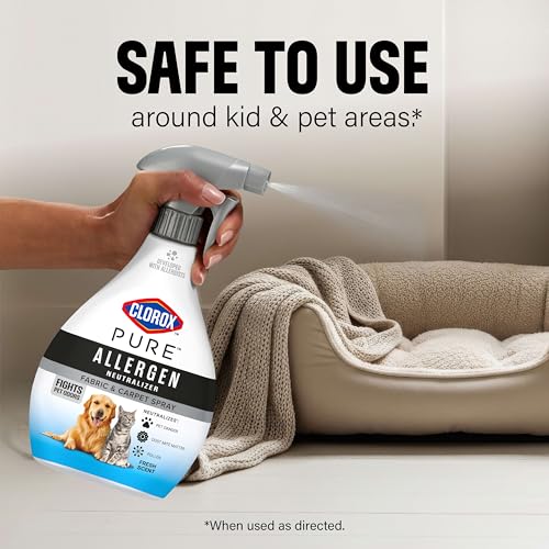 Image of Clorox PURE Allergen Neutralizer Fabric and Carpet Spray, Fights Pet Odors, Fresh Scent, 26 Fl Oz.