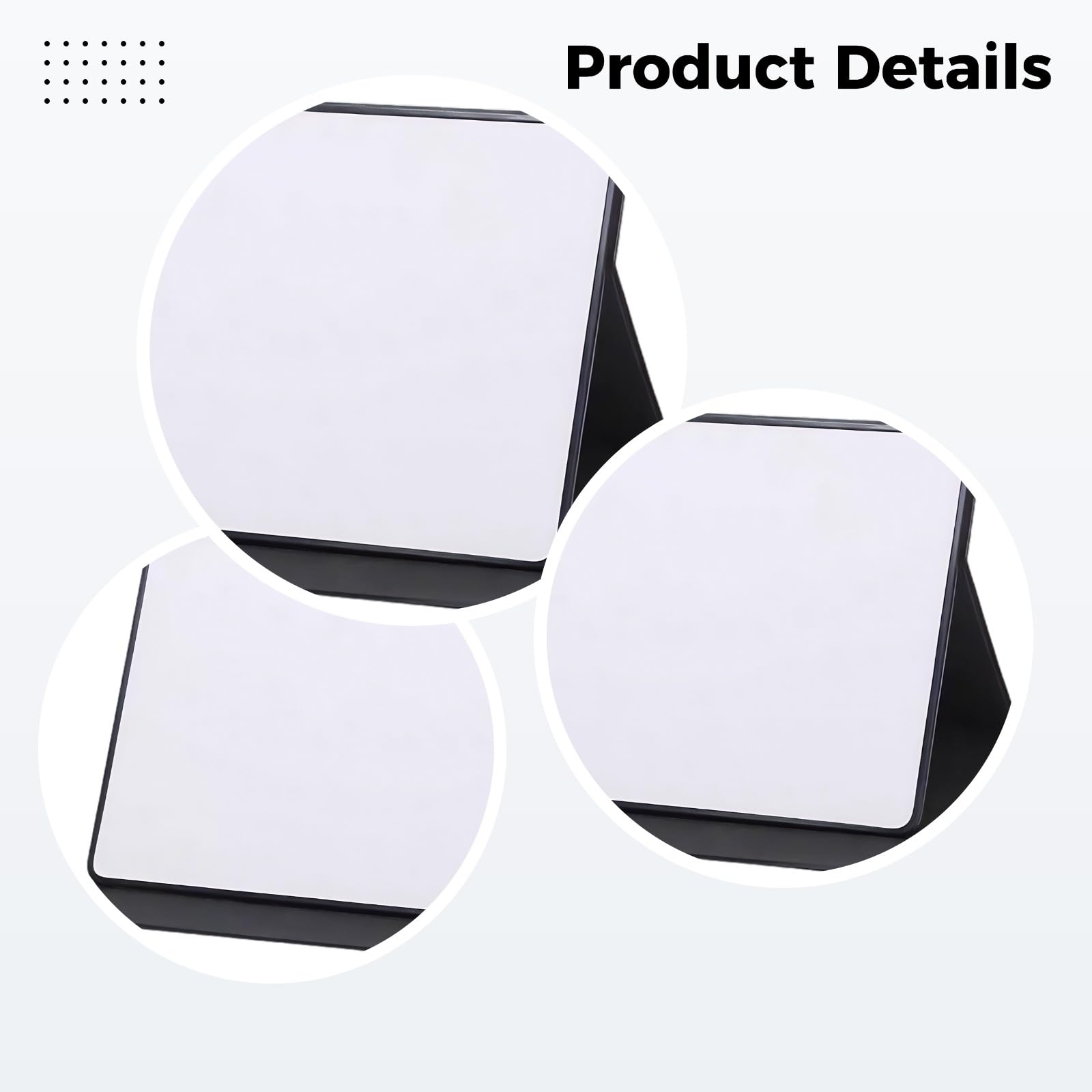 A4 Whiteboard mit Ständer, tragbares Whiteboard 32 x 22 cm, starke Haltekraft, trocken abwischbar, faltbare PU Leder Halterung, inklusive 3 Stiften, Radierer