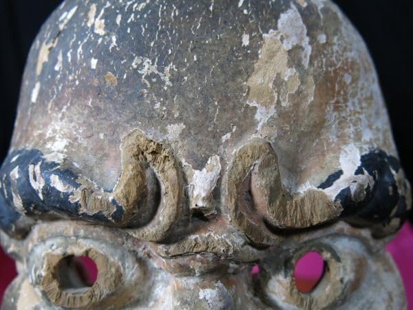 古面　べしみ　江戸時代　木彫　彫刻　お面　能面　圧面　面　見 古面 べしみ 江戸時代 木彫 彫刻 お面 能面 圧面 面 見 - メルカリ