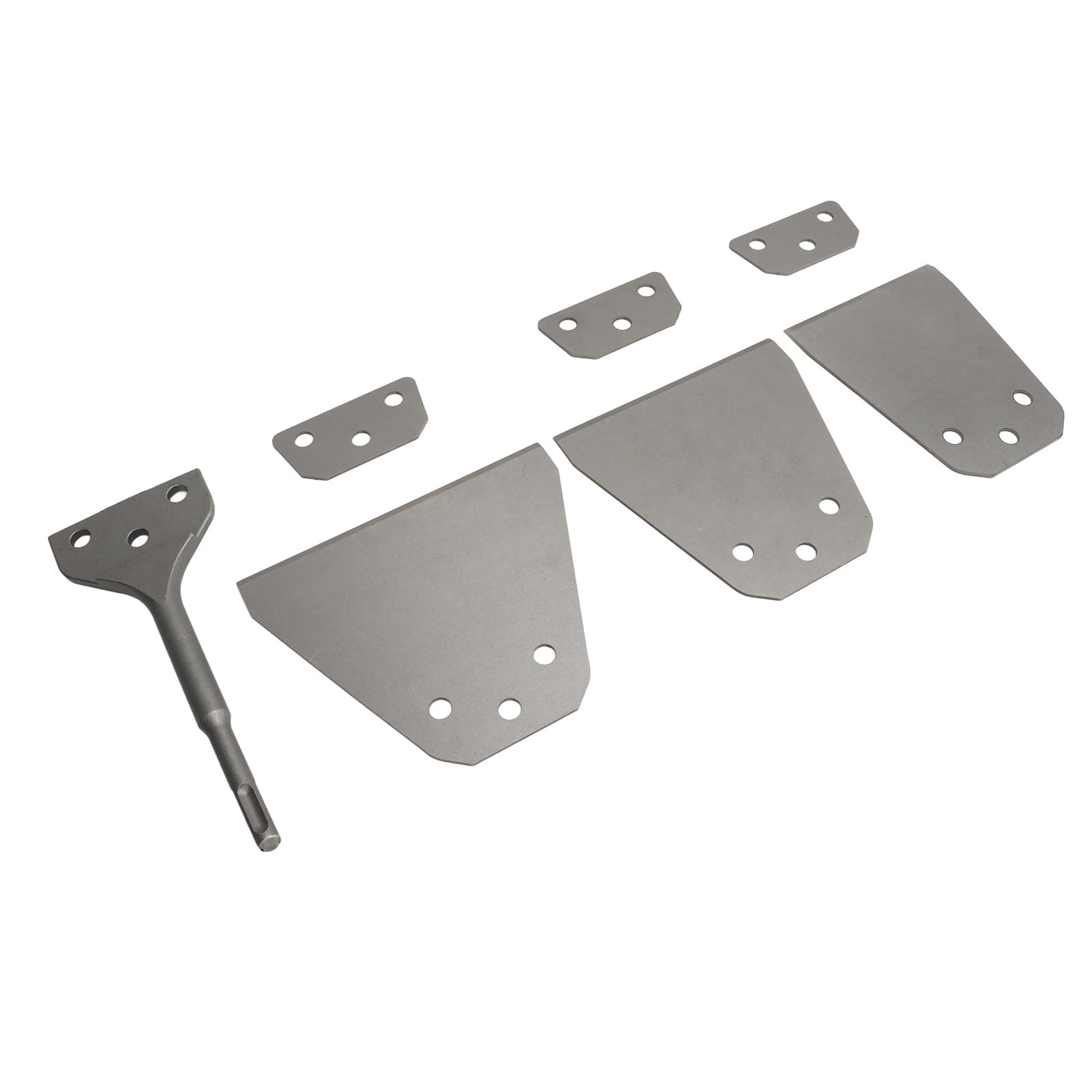 Herramienta de cincel para quitar azulejos, kit de raspador de suelo ultrafino para martillo eléctrico con cuchillas de acero de resorte tratadas térmicamente y mango redondo para eliminación de