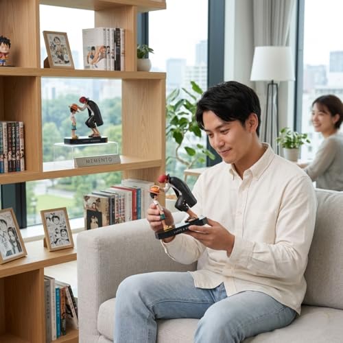 Image of Luffy & Shanks Anime Action Figure 17CM Collectible PVC Statue with Emotional Reunion Pose, Display Model for Desk Decor, Shelf Decoration, Anime Fans & Collectors Gift (Luffy Shanks)