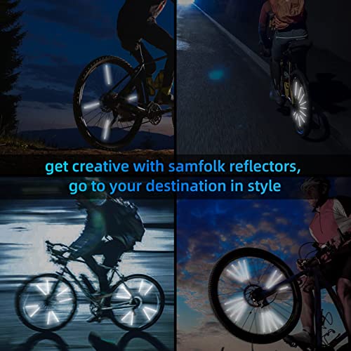 Samfolk 36PCS / 72PCS Kit Reflecteurs de Rayons, Catadioptre Velo Étanches et 360° Visibilité, Extra 24PCS / 48PCS Bande Reflechissante Rayon Velo - Image 7