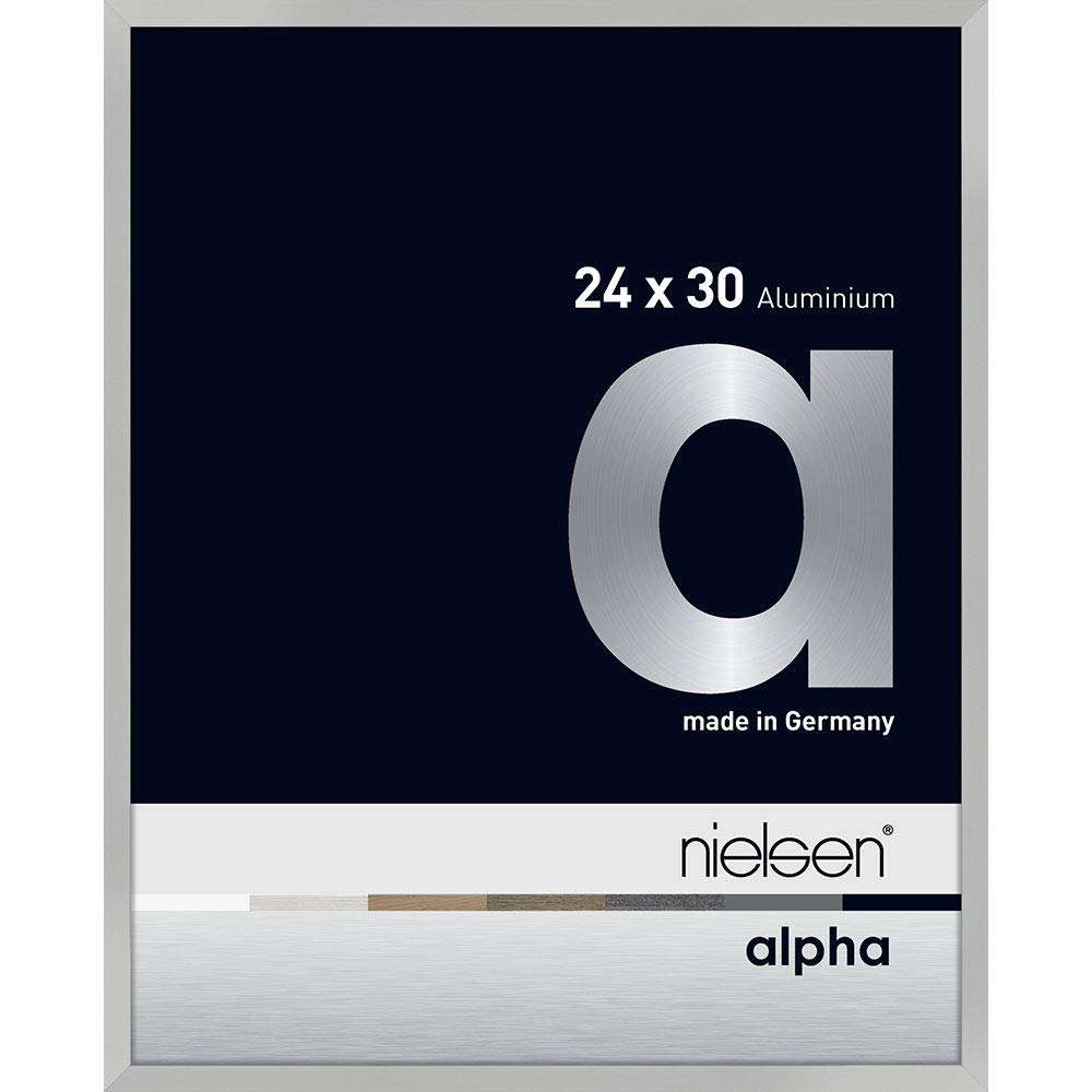 nielsen aluminium picture frame Alpha, 24x30 cm, frosted silver — image 1