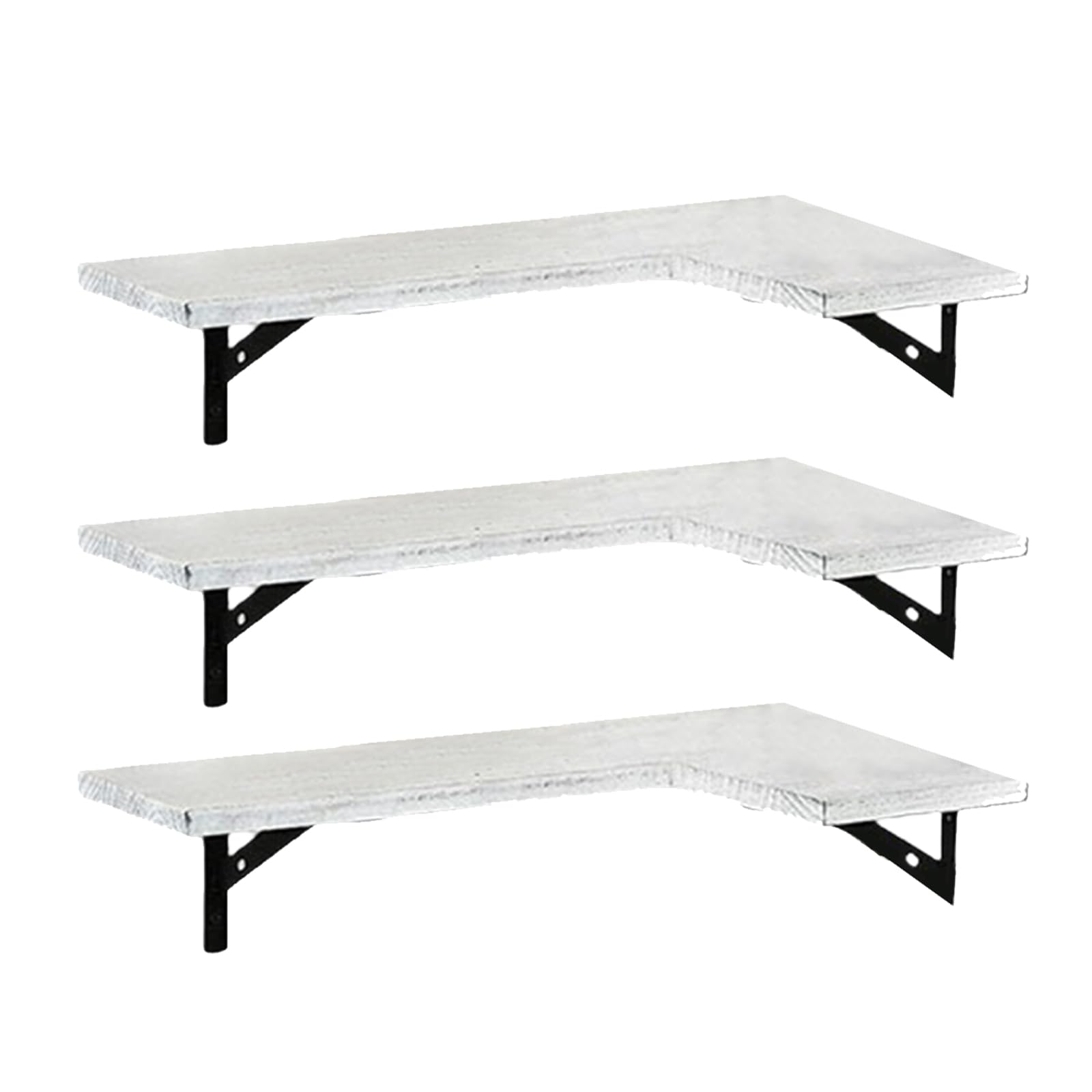 Buxuaaaa Wall Mount Floating Corner Shelves Decorative Corner Floating Shelves Sturdy Wood Wall Mount for Organizing Easy Install