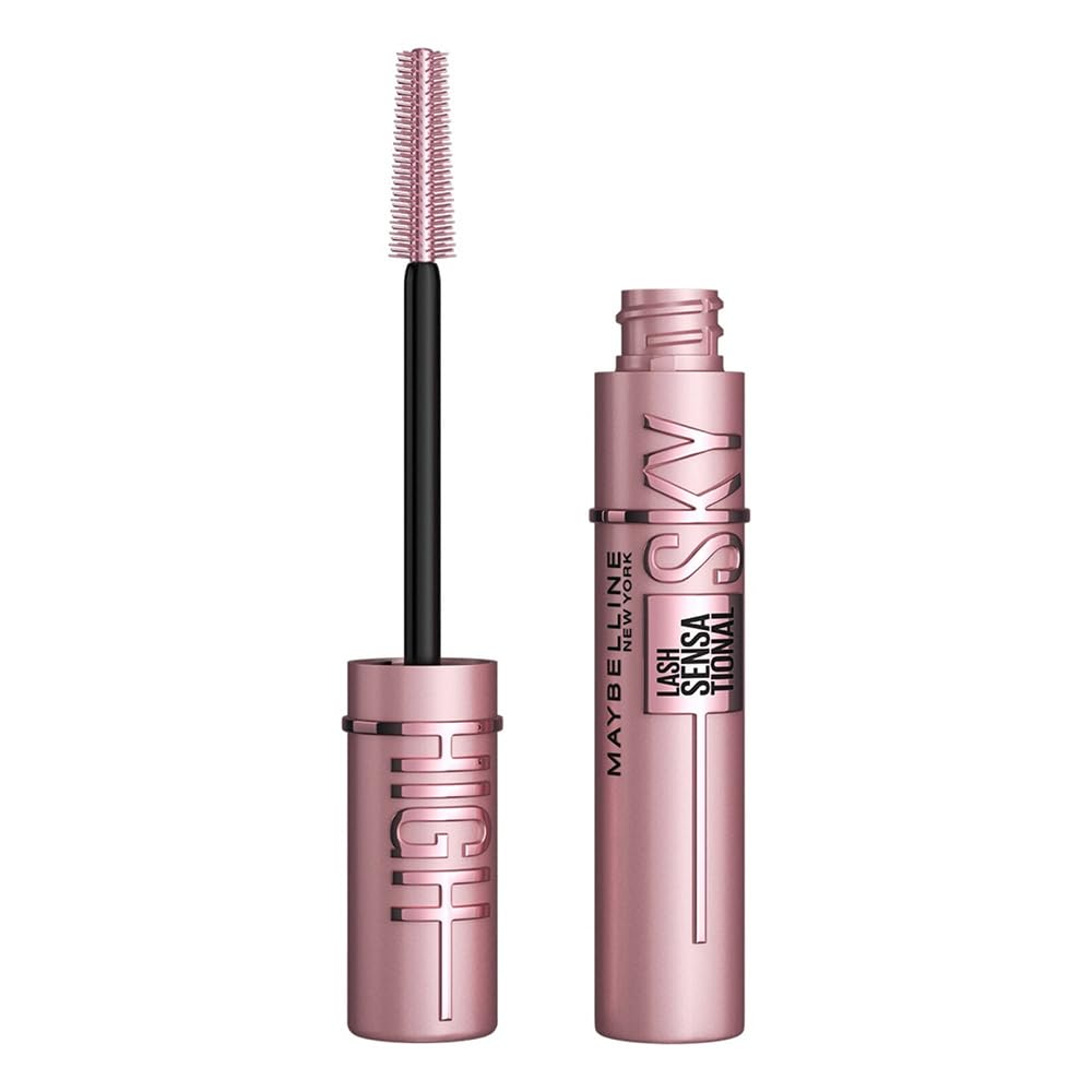 Mascara, Lash Sensational Sky High Volumizing & Thickening, Eyelash Lengthening, Flake-Free Formula, Washable Mascara Infused with Bamboo Extract, Full Volume Mascara, Colour: Black