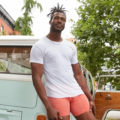 Hanes Men's ComfortSoft 4 Pack Cotton Crewneck T-Shirt, White, Large - 4